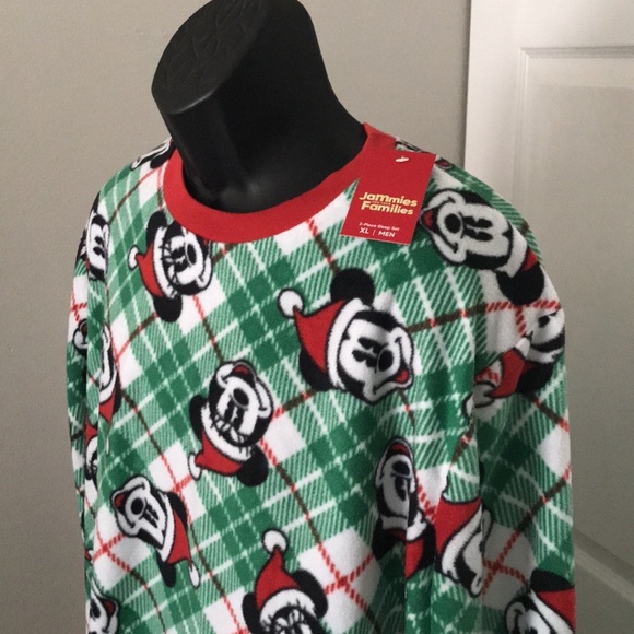 Disney's Mens Mickey Mouse & Minnie Mouse Holliday Pajama Set | XL - Picture 6 of 12